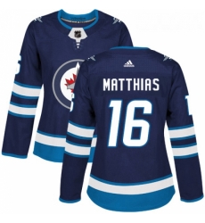Womens Adidas Winnipeg Jets 16 Shawn Matthias Authentic Navy Blue Home NHL Jersey Womens Adidas Winnipeg Jets 16 Shawn Matthias Authentic Navy Blue Home NHL Jersey