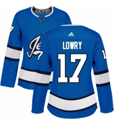 Womens Adidas Winnipeg Jets 17 Adam Lowry Authentic Blue Alternate NHL Jersey Womens Adidas Winnipeg Jets 17 Adam Lowry Authentic Blue Alternate NHL Jersey