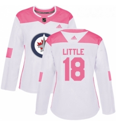 Womens Adidas Winnipeg Jets 18 Bryan Little Authentic WhitePink Fashion NHL Jersey Womens Adidas Winnipeg Jets 18 Bryan Little Authentic WhitePink Fashion NHL Jersey