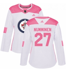 Womens Adidas Winnipeg Jets 27 Teppo Numminen Authentic WhitePink Fashion NHL Jersey Womens Adidas Winnipeg Jets 27 Teppo Numminen Authentic WhitePink Fashion NHL Jersey