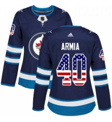 Womens Adidas Winnipeg Jets 40 Joel Armia Authentic Navy Blue USA Flag Fashion NHL Jersey Womens Adidas Winnipeg Jets 40 Joel Armia Authentic Navy Blue USA Flag Fashion NHL Jersey