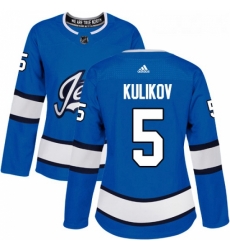 Womens Adidas Winnipeg Jets 5 Dmitry Kulikov Authentic Blue Alternate NHL Jersey Womens Adidas Winnipeg Jets 5 Dmitry Kulikov Authentic Blue Alternate NHL Jersey