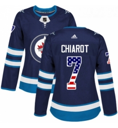 Womens Adidas Winnipeg Jets 7 Ben Chiarot Authentic Navy Blue USA Flag Fashion NHL Jersey Womens Adidas Winnipeg Jets 7 Ben Chiarot Authentic Navy Blue USA Flag Fashion NHL Jersey