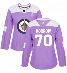 Womens Adidas Winnipeg Jets 70 Joe Morrow Authentic Purple Fights Cancer Practice NHL Jersey Womens Adidas Winnipeg Jets 70 Joe Morrow Authentic Purple Fights Cancer Practice NHL Jersey