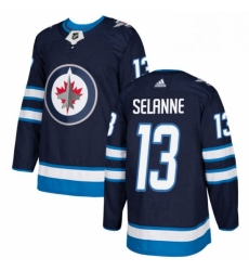 Youth Adidas Winnipeg Jets 13 Teemu Selanne Authentic Navy Blue Home NHL Jersey Youth Adidas Winnipeg Jets 13 Teemu Selanne Authentic Navy Blue Home NHL Jersey