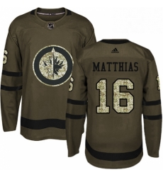 Youth Adidas Winnipeg Jets 16 Shawn Matthias Premier Green Salute to Service NHL Jersey Youth Adidas Winnipeg Jets 16 Shawn Matthias Premier Green Salute to Service NHL Jersey