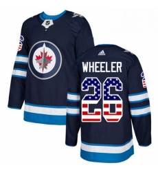 Youth Adidas Winnipeg Jets 26 Blake Wheeler Authentic Navy Blue USA Flag Fashion NHL Jersey Youth Adidas Winnipeg Jets 26 Blake Wheeler Authentic Navy Blue USA Flag Fashion NHL Jersey
