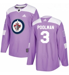 Youth Adidas Winnipeg Jets 3 Tucker Poolman Authentic Purple Fights Cancer Practice NHL Jersey Youth Adidas Winnipeg Jets 3 Tucker Poolman Authentic Purple Fights Cancer Practice NHL Jersey