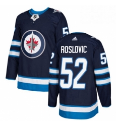 Youth Adidas Winnipeg Jets 52 Jack Roslovic Authentic Navy Blue Home NHL Jersey Youth Adidas Winnipeg Jets 52 Jack Roslovic Authentic Navy Blue Home NHL Jersey