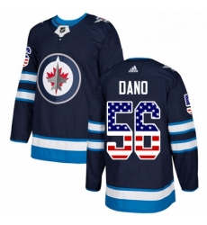 Youth Adidas Winnipeg Jets 56 Marko Dano Authentic Navy Blue USA Flag Fashion NHL Jersey Youth Adidas Winnipeg Jets 56 Marko Dano Authentic Navy Blue USA Flag Fashion NHL Jersey