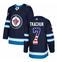 Youth Adidas Winnipeg Jets 7 Keith Tkachuk Authentic Navy Blue USA Flag Fashion NHL Jersey Youth Adidas Winnipeg Jets 7 Keith Tkachuk Authentic Navy Blue USA Flag Fashion NHL Jersey