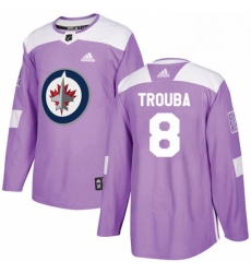 Youth Adidas Winnipeg Jets 8 Jacob Trouba Authentic Purple Fights Cancer Practice NHL Jersey Youth Adidas Winnipeg Jets 8 Jacob Trouba Authentic Purple Fights Cancer Practice NHL Jersey