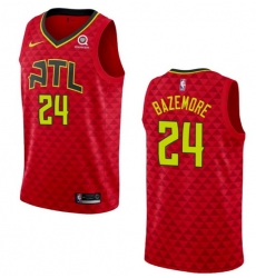 Men Atlanta Hawks 24 Kent Bazemore Red Statement Edition Stitched Jersey Men Atlanta Hawks 24 Kent Bazemore Red Statement Edition Stitched Jersey