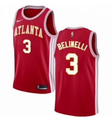 Mens Nike Atlanta Hawks 3 Marco Belinelli Swingman Red NBA Jersey Statement Edition Mens Nike Atlanta Hawks 3 Marco Belinelli Swingman Red NBA Jersey Statement Edition