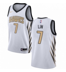 Mens Nike Atlanta Hawks 7 Jeremy Lin Swingman White NBA Jersey City Edition Mens Nike Atlanta Hawks 7 Jeremy Lin Swingman White NBA Jersey City Edition