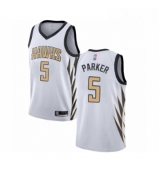 Womens Atlanta Hawks 5 Jabari Parker Swingman White Basketball Jersey City Edition Womens Atlanta Hawks 5 Jabari Parker Swingman White Basketball Jersey City Edition