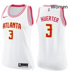 Womens Nike Atlanta Hawks 3 Kevin Huerter Swingman White Pink Fashion NBA Jersey Womens Nike Atlanta Hawks 3 Kevin Huerter Swingman White Pink Fashion NBA Jersey