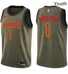 Youth Nike Atlanta Hawks 1 Justin Anderson Swingman Green Salute to Service NBA Jersey Youth Nike Atlanta Hawks 1 Justin Anderson Swingman Green Salute to Service NBA Jersey
