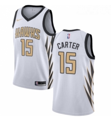 Youth Nike Atlanta Hawks 15 Vince Carter Swingman White NBA Jersey City Edition Youth Nike Atlanta Hawks 15 Vince Carter Swingman White NBA Jersey City Edition
