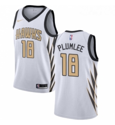 Youth Nike Atlanta Hawks 18 Miles Plumlee Swingman White NBA Jersey City Edition Youth Nike Atlanta Hawks 18 Miles Plumlee Swingman White NBA Jersey City Edition