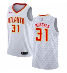 Youth Nike Atlanta Hawks 31 Mike Muscala Authentic White NBA Jersey Association Edition Youth Nike Atlanta Hawks 31 Mike Muscala Authentic White NBA Jersey Association Edition