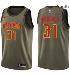 Youth Nike Atlanta Hawks 31 Mike Muscala Swingman Green Salute to Service NBA Jersey Youth Nike Atlanta Hawks 31 Mike Muscala Swingman Green Salute to Service NBA Jersey