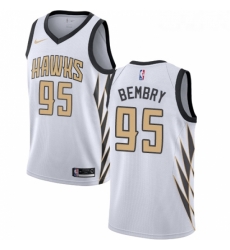 Youth Nike Atlanta Hawks 95 DeAndre Bembry Swingman White NBA Jersey City Edition Youth Nike Atlanta Hawks 95 DeAndre Bembry Swingman White NBA Jersey City Edition