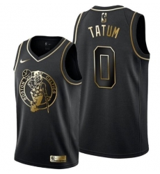 Men Boston Celtics 0 Jayson Tatum Black Gold Stitched Basketball Jersey Men Boston Celtics 0 Jayson Tatum Black Gold Stitched Basketball Jersey