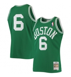 Men Boston Celtics 6 Bill Russell 1962 63 Mitchell Ness Green Swingman Stitched Jersey Men Boston Celtics 6 Bill Russell 1962 63 Mitchell Ness Green Swingman Stitched Jersey