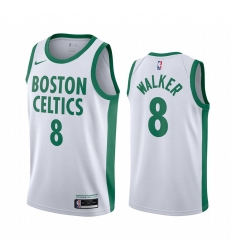 Men Boston Celtics 8 Kemba Walker White 2020 21 City Edition Swin Men Boston Celtics 8 Kemba Walker White 2020 21 City Edition Swin