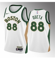 Men Boston Celtics 88 Neemias Queta White 2023 24 City Edition Stitched Basketball Jersey Men Boston Celtics 88 Neemias Queta White 2023 24 City Edition Stitched Basketball Jersey