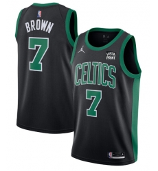 Men's Boston Celtics #7 Jaylen Brown 75th Anniversary Black Stitched Basketball Jersey Men's Boston Celtics #7 Jaylen Brown 75th Anniversary Black Stitched Basketball Jersey