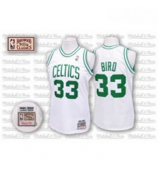 Mens Mitchell and Ness Boston Celtics 33 Larry Bird Authentic White Throwback NBA Jersey Mens Mitchell and Ness Boston Celtics 33 Larry Bird Authentic White Throwback NBA Jersey