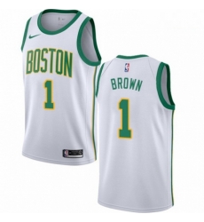 Mens Nike Boston Celtics 1 Walter Brown Swingman White NBA Jersey City Edition Mens Nike Boston Celtics 1 Walter Brown Swingman White NBA Jersey City Edition