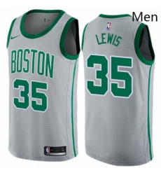 Mens Nike Boston Celtics 35 Reggie Lewis Swingman Gray NBA Jersey City Edition Mens Nike Boston Celtics 35 Reggie Lewis Swingman Gray NBA Jersey City Edition