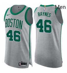 Mens Nike Boston Celtics 46 Aron Baynes Authentic Gray NBA Jersey City Edition Mens Nike Boston Celtics 46 Aron Baynes Authentic Gray NBA Jersey City Edition