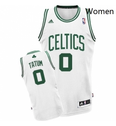 Womens Adidas Boston Celtics 0 Jayson Tatum Swingman White Home NBA Jersey Womens Adidas Boston Celtics 0 Jayson Tatum Swingman White Home NBA Jersey