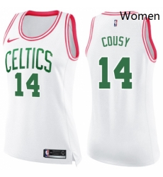 Womens Nike Boston Celtics 14 Bob Cousy Swingman WhitePink Fashion NBA Jersey Womens Nike Boston Celtics 14 Bob Cousy Swingman WhitePink Fashion NBA Jersey