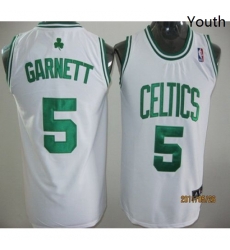 Celtics 5 Kevin Garnett White Stitched Youth NBA Jersey Celtics 5 Kevin Garnett White Stitched Youth NBA Jersey