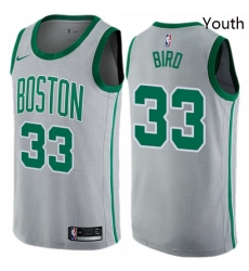 Youth Nike Boston Celtics 33 Larry Bird Swingman Gray NBA Jersey City Edition Youth Nike Boston Celtics 33 Larry Bird Swingman Gray NBA Jersey City Edition