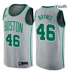 Youth Nike Boston Celtics 46 Aron Baynes Swingman Gray NBA Jersey City Edition Youth Nike Boston Celtics 46 Aron Baynes Swingman Gray NBA Jersey City Edition