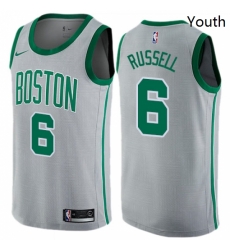 Youth Nike Boston Celtics 6 Bill Russell Swingman Gray NBA Jersey City Edition Youth Nike Boston Celtics 6 Bill Russell Swingman Gray NBA Jersey City Edition
