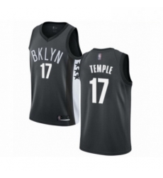 Mens Brooklyn Nets 17 Garrett Temple Authentic Gray Basketball Jersey Statement Edition Mens Brooklyn Nets 17 Garrett Temple Authentic Gray Basketball Jersey Statement Edition