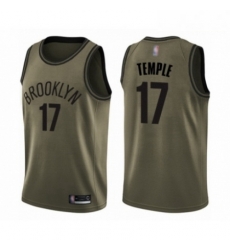 Mens Brooklyn Nets 17 Garrett Temple Swingman Green Salute to Service Basketball Jersey Mens Brooklyn Nets 17 Garrett Temple Swingman Green Salute to Service Basketball Jersey