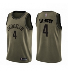 Mens Brooklyn Nets 4 Henry Ellenson Swingman Green Salute to Service Basketball Jersey Mens Brooklyn Nets 4 Henry Ellenson Swingman Green Salute to Service Basketball Jersey