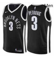 Mens Nike Brooklyn Nets 3 Drazen Petrovic Authentic Black NBA Jersey City Edition Mens Nike Brooklyn Nets 3 Drazen Petrovic Authentic Black NBA Jersey City Edition