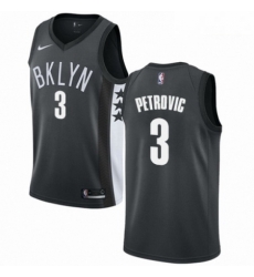 Mens Nike Brooklyn Nets 3 Drazen Petrovic Authentic Gray NBA Jersey Statement Edition Mens Nike Brooklyn Nets 3 Drazen Petrovic Authentic Gray NBA Jersey Statement Edition