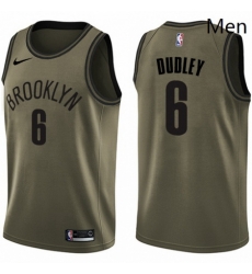 Mens Nike Brooklyn Nets 6 Jared Dudley Swingman Green Salute to Service NBA Jersey Mens Nike Brooklyn Nets 6 Jared Dudley Swingman Green Salute to Service NBA Jersey