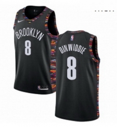 Mens Nike Brooklyn Nets 8 Spencer Dinwiddie Swingman Black NBA Jersey 2018 19 City Edition Mens Nike Brooklyn Nets 8 Spencer Dinwiddie Swingman Black NBA Jersey 2018 19 City Edition
