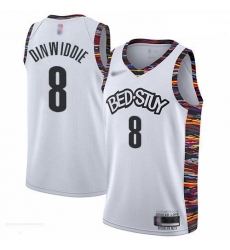 Nets 8 Spencer Dinwiddie White Basketball Swingman City Edition 2019 20 Jersey Nets 8 Spencer Dinwiddie White Basketball Swingman City Edition 2019 20 Jersey